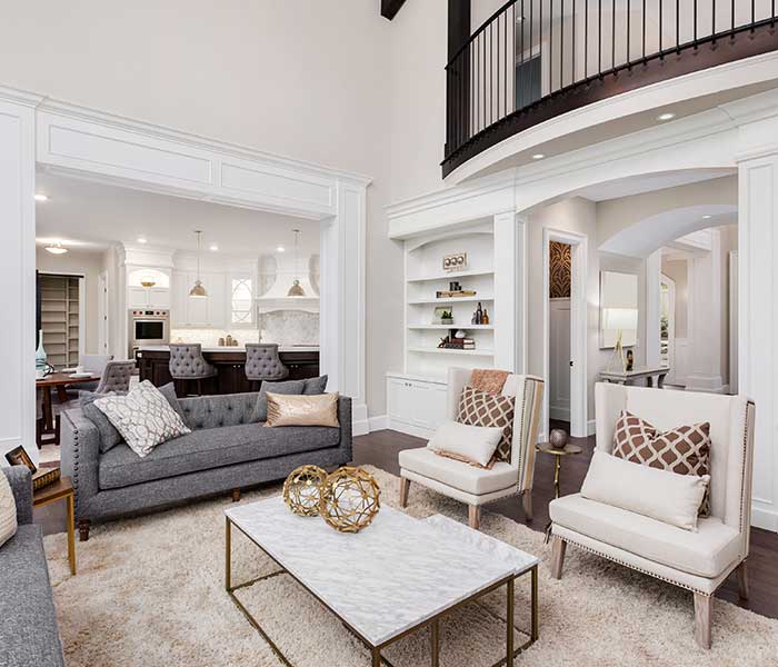 luxury remodeled living room